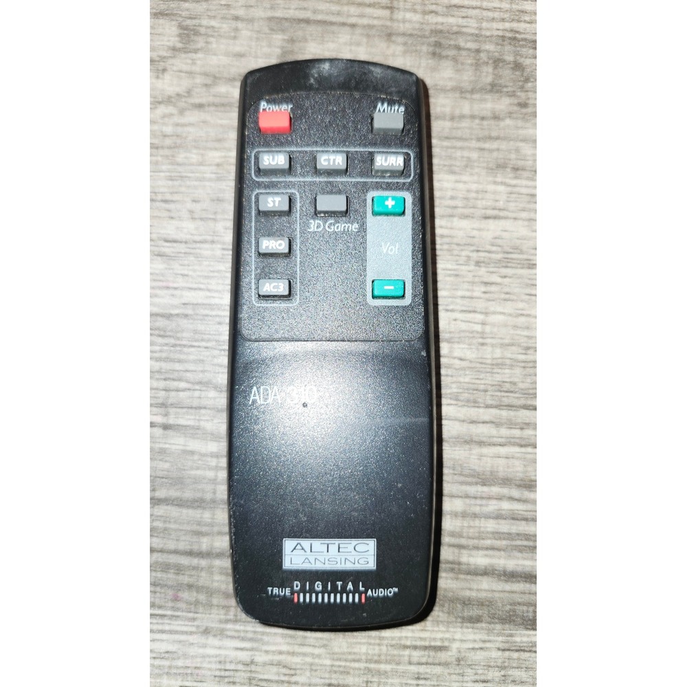Altec Lansing ADA310 Remote Control True Digital Audio‎ Tested Working